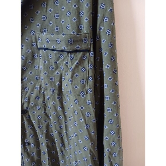 Stafford Mens Pajama 2 Piece Sleep Set Cotton Blend Elastic Waist Size L - Picture 4 of 8